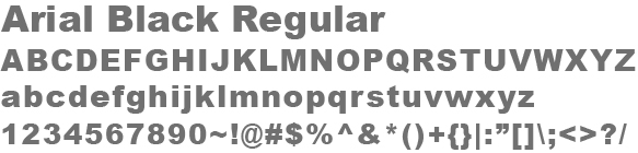 arial black regular font