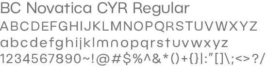 bc novatica regular font