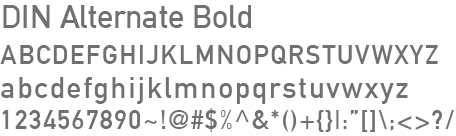 din alternate bold font