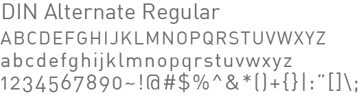 din alternate regular font