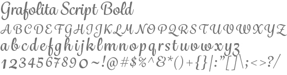 grafolita script bold font