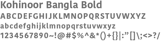 kohinoor bangla bold font