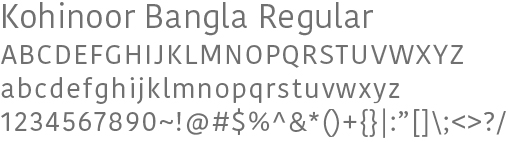 kohinoor bangla regular font