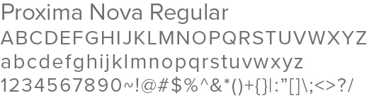 proxima nova regular font