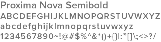 proxima nova semibold font